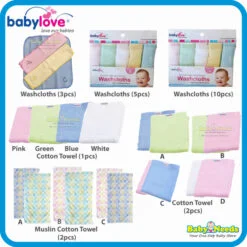 Babylove Cotton Washclot/Cotton Towel/Muslin Cotton Towel