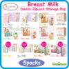 Autumnz Double ZipLock Breast Milk Storage Bag (3.5oz/5oz/7oz/10oz/12oz) x 5packs