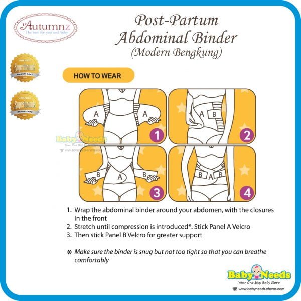 Autumnz PostPartum Abdominal Binder (Modern Bengkung) - Baby Needs