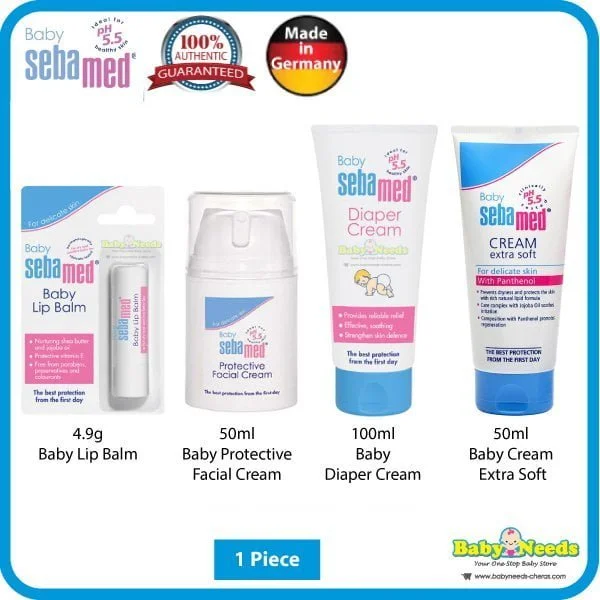 Sebamed Baby Lip Balm/Protective Facial Cream/Diaper Cream/Baby Cream Extra Soft