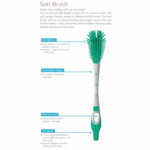 MAM Soft Brush (Silicone Bottle and Teat Brush) - Image 2