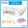 Babylove Baby Cot 4 in 1 Convertible 28" x 52" ( Package )