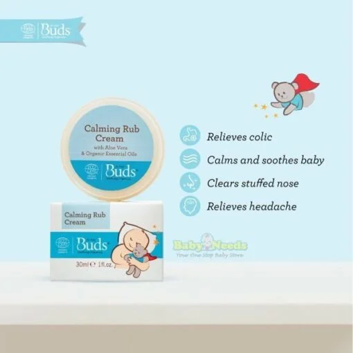 Buds Soothing Organics Calming Tummy Rub Cream 30ml/50ml - Image 4