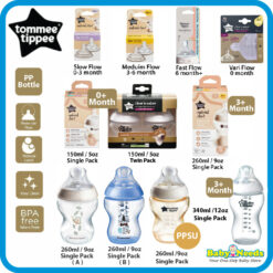Tommee Tippee Closer to Nature PP Bottle 125ml/260ml/Teat
