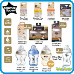 Tommee Tippee Closer to Nature PP Bottle 125ml/260ml/Teat
