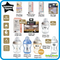 Tommee Tippee Closer to Nature PP Bottle 125ml/260ml/Teat