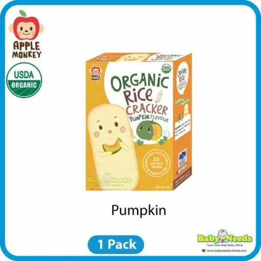 Apple Monkey Organic Baby Rice Cracker (Corn/S.Berry Banana/B.Berry S.Berry/Pumpkin/Sweet Potato/Spinach/Yogurt) - Image 5