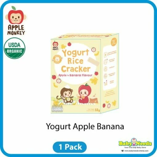Apple Monkey Organic Baby Rice Cracker (Corn/S.Berry Banana/B.Berry S.Berry/Pumpkin/Sweet Potato/Spinach/Yogurt) - Image 9