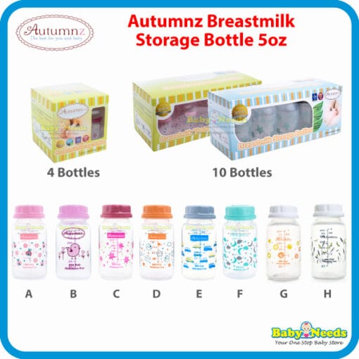 Autumnz Breastmilk Standard Neck Storage Bottles 5oz (4pcs/10pcs)