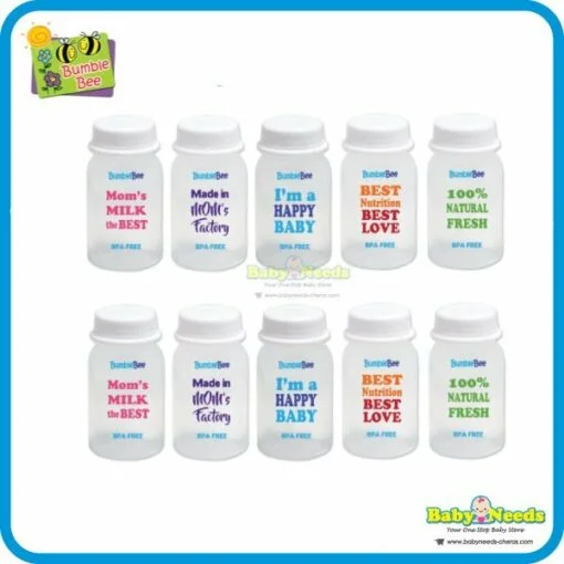 Bumble Bee Breastmilk Storage Bottles 10pcs - Image 2