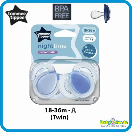 Tommee Tippee CTN Night Time Baby Pacifier Soother 0-6/6-18/18-36months - Image 2