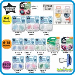 Tommee Tippee CTN Night Time Baby Pacifier Soother 0-6/6-18/18-36months