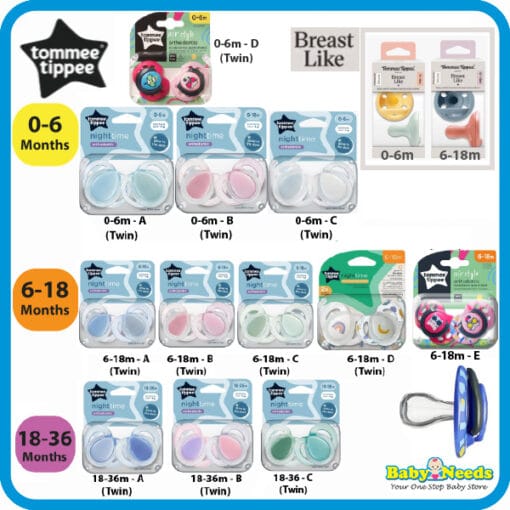 Tommee Tippee CTN Night Time Baby Pacifier Soother 0-6/6-18/18-36months