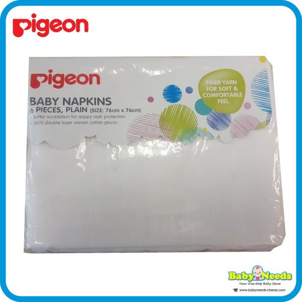 Pigeon Baby Napkins 6pcs ( Plain ) - Baby Needs Online Store Malaysia