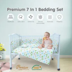 Alternative view of Babylove Premium 7pcs Bedding Set