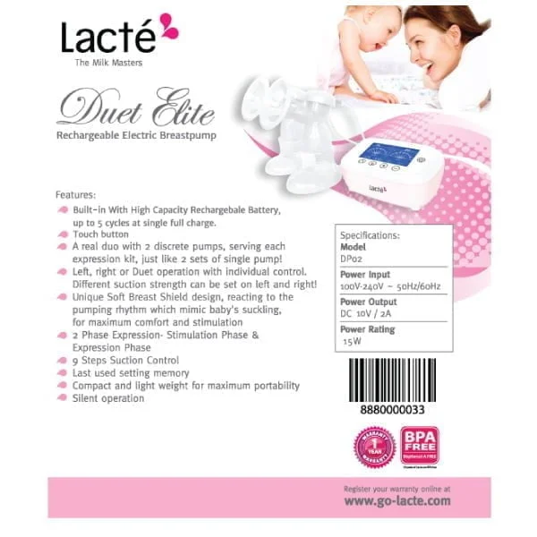 Lacte Duet Elite Electric Breastpump - Image 2