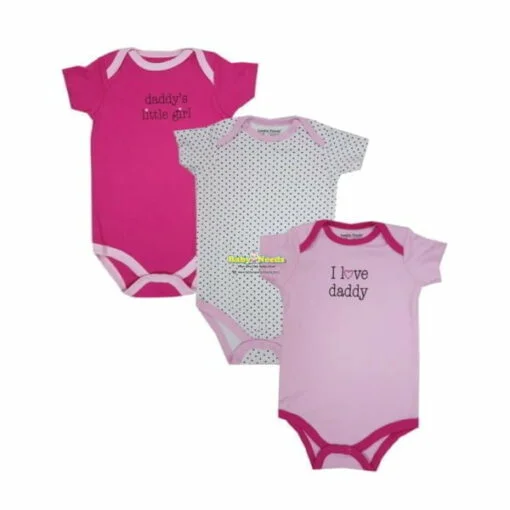 Luvable Friend 3 pack Bodysuit I love Daddy 60567