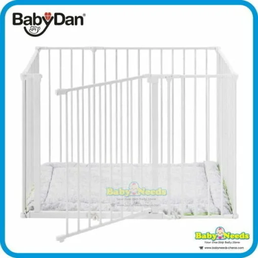 BabyDan Square Playpen With Mat ( White )