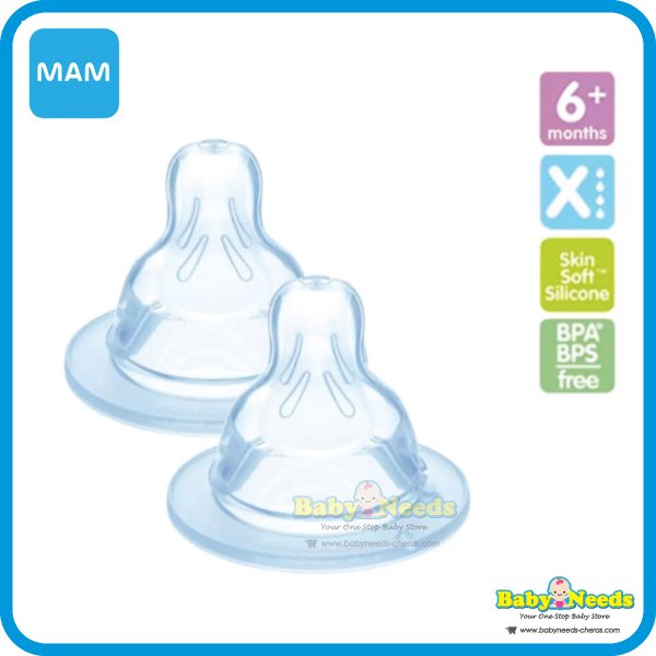 MAM Silk Teat 2pcs (Size 0/1/2/3/Spill-free/Fast Flow) - Baby Needs Online  Store Malaysia