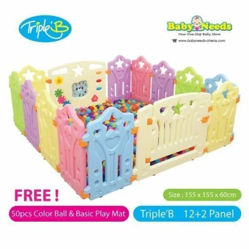 Triple'B Safety Play Fence ( 12 + 2 Panel )