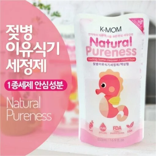 K-Mom Natural Pureness Feeding Bottle Cleanser Liquid Type Refill - Image 2