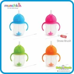 Munchkin Click Lock Weighted Flexi Straw Trainer Cup - Blue - 7 oz