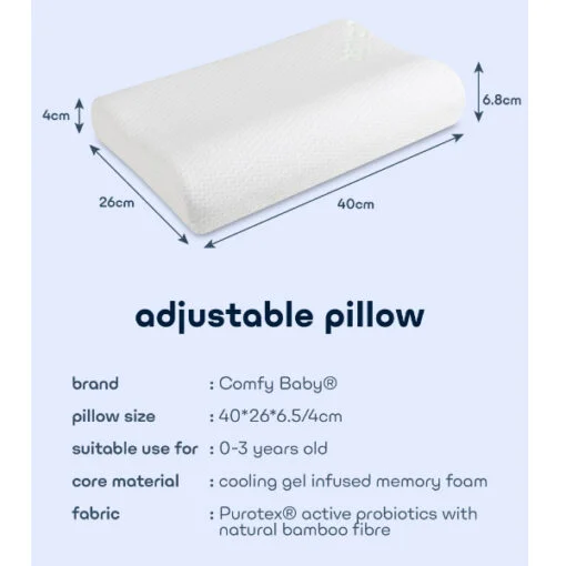 Comfy Baby Adjustable Memory Foam Pillow - Image 4