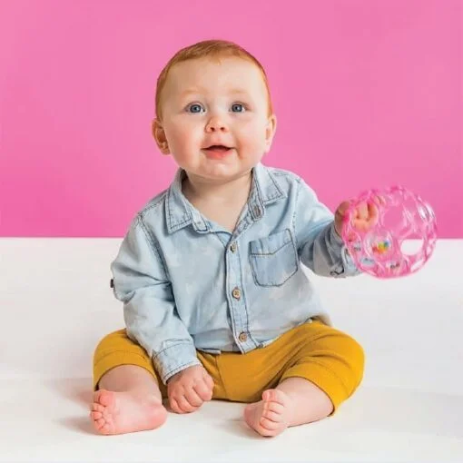 Bright Starts Oball Classic/Rattle Easy-Grasp Toy 4" (1pc) - Image 6