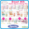 Autumnz Double ZipLock Breast Milk Storage Bag (3.5oz/5oz/7oz/10oz/12oz) x 5packs