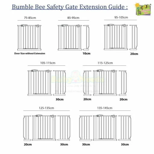 Bumble Bee Baby Safety Gate Extension - 30cm - Image 2