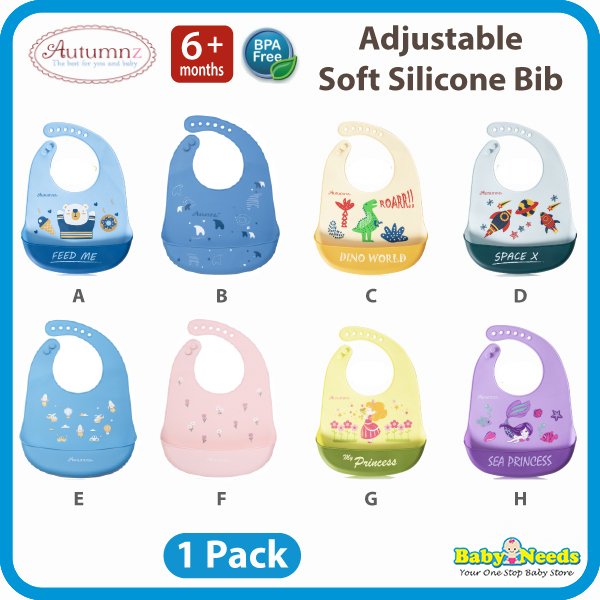 Autumnz Adjustable Soft Silicone Baby Bib - Baby Needs Online Store Malaysia