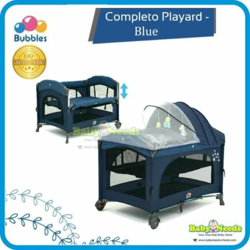 Bubbles Completo Playard/Playpen with Side Slide Door & Mosquito Net - Image 2