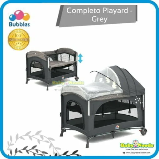 Bubbles Completo Playard/Playpen with Side Slide Door & Mosquito Net - Image 3