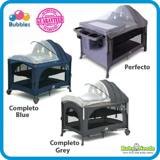 Bubbles Completo Playard/Playpen with Side Slide Door & Mosquito Net