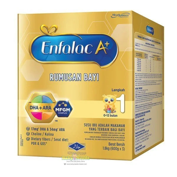Enfalac A Step 1 Infant Formula Milk Powder 0-12m 1.8kg (3 x 600g)