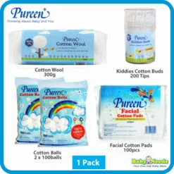 Pureen Cotton Wool/Kiddies Cotton Buds/Cotton Balls/Facial Cotton Pads