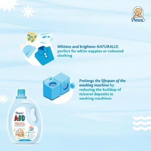Pureen A-B-D Liquid Detergent/Powder (1.2kg/1800ml Refill/2000ml/4800ml) - Image 4