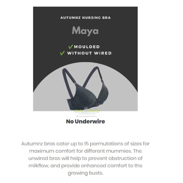 Autumnz Maya Nursing Bra (No Underwire) - Melange Grey Stripes, Spanish  Grey, Grey - AWARD WINNER 2020, 2019, 2018]upon7