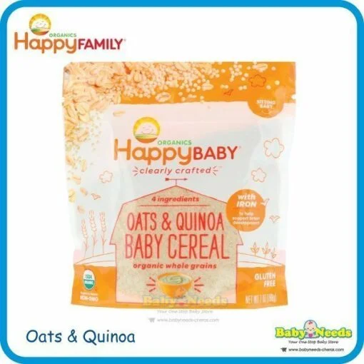 Happy Baby Clearly Crafted Baby Cereal Oats & Quinoa/Oatmeal - Image 2