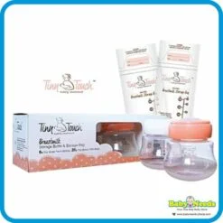 Tiny Touch Breastmilk Storage Bottle Wide Neck 5oz x 6 bottles Free 20 x 7oz milk storage bags