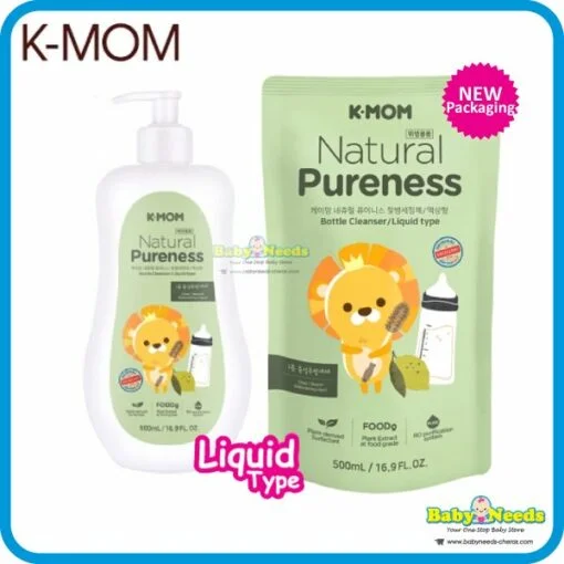 K-Mom Natural Pureness Feeding Bottle Cleanser Liquid Type   Refill Pack