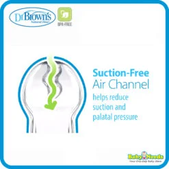 Alternative view of Dr Brown's Prevent Orthodontic Soother Baby Pacifier Glow In The Dark