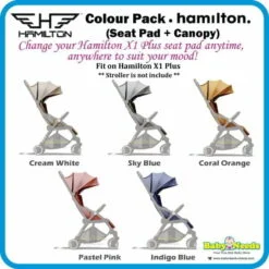 Hamilton X1 Plus Magic Fold Stroller Colour Pack (Seat Pad with Canopy)