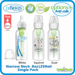 Dr Brown's Options+ PP Narrow Neck Single Bottle ( 8oz/250ml ) [NEW Version]