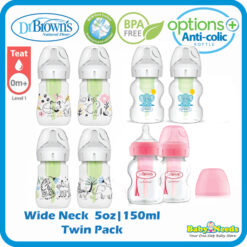 Dr Brown's Options+ PP Wide Neck Twin Bottle ( 5oz/150ml ) [NEW Version]