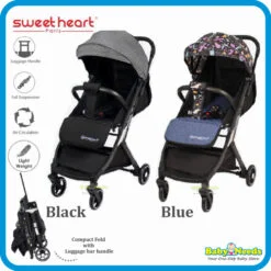 Sweet Heart Paris ST CASEY G with Pull-up Luggage Handle Compact Stroller