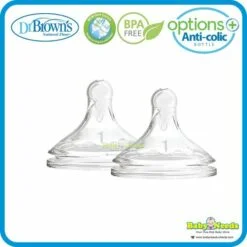 Alternative view of Dr Brown's Options+ Wide Neck Silicone Bottle Teat/Nipple [NEW Version]