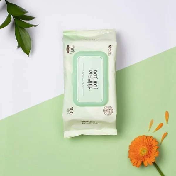 Natural Organic Baby Wipes Original Plain 100 sheets (5pack Free 1pack 30 sheets) - Image 2
