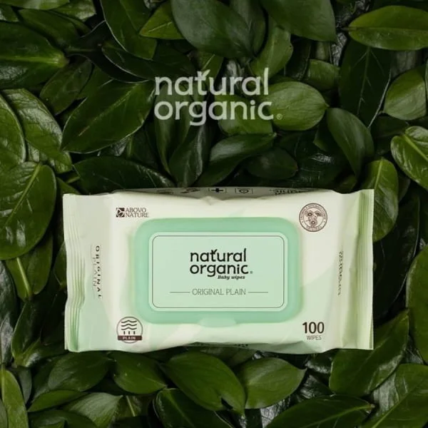 Natural Organic Baby Wipes Original Plain 100 sheets (5pack Free 1pack 30 sheets) - Image 3