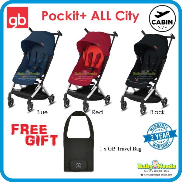 GB Pockit+All-City Stroller Black